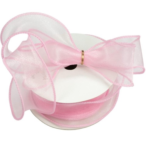 NASTRO ORGANZA VUAL CM4x15MT ROSA